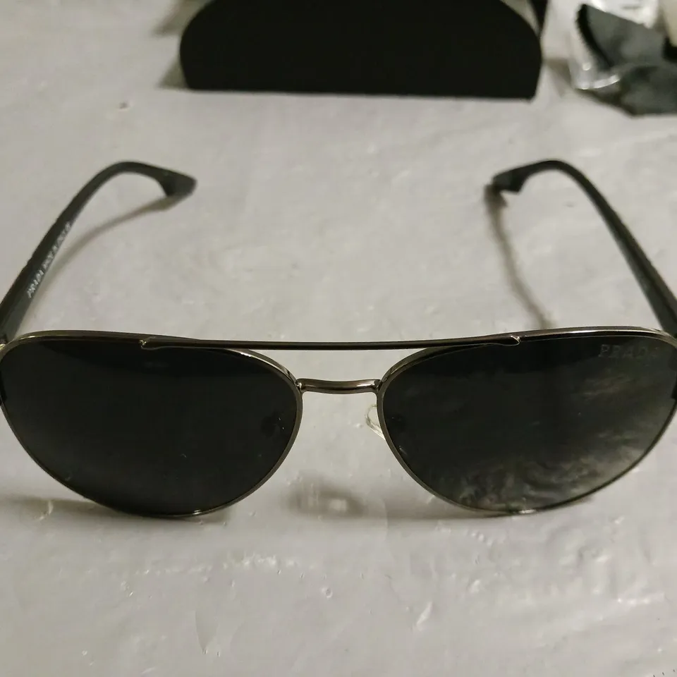 PRADA BLACK FRAMED GLASSES IN CASE
