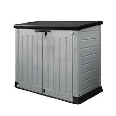 BOXED KETER STORE IT OUT MAX STORAGE SHED - BLACK/GREY (1 BOX)