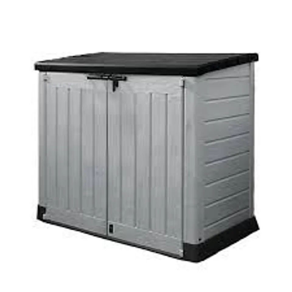 BOXED KETER STORE IT OUT MAX STORAGE SHED - BLACK/GREY (1 BOX)