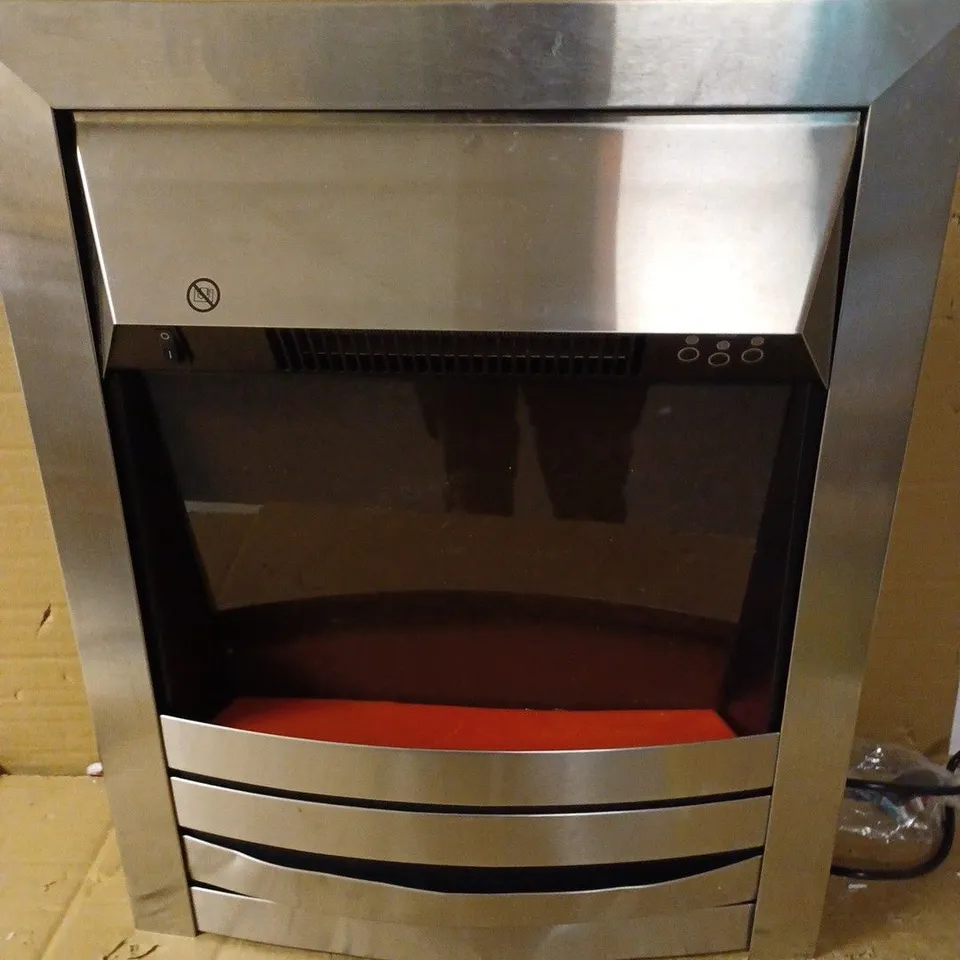 ZANUSSI ZEFIST1001SS 2KW STAINLESS STEEL ELECTRIC INSET FIRE