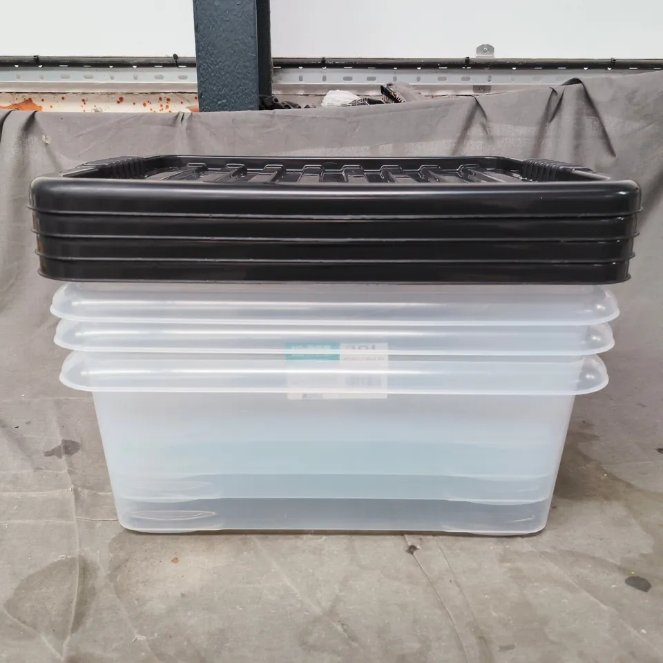 KESS HOME COLLECTION 30L UNDERBED STORAGE BOX SET (4)