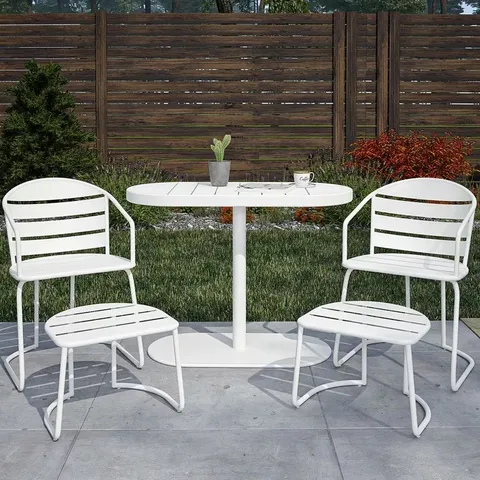 BOXED OVAL 4-PERSON 100.99CM LONG BISTRO SET
