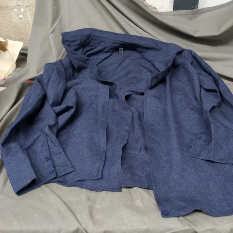 SHEIN MEN NAVY BUTTON SHIRT