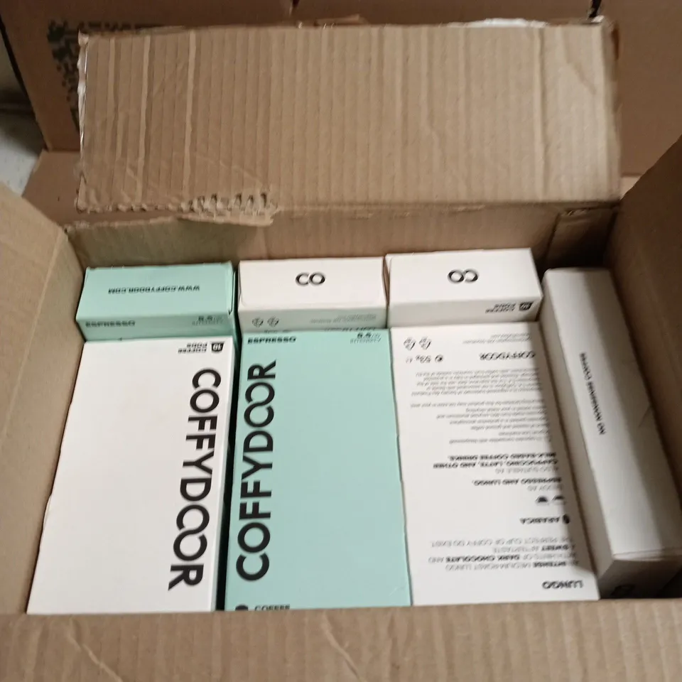 BOX OF APPROXIMATELY 15 COFFYDOOR COFFEE PODS
