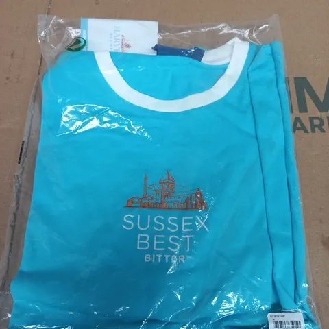 SUSSEX BEST BITTER T-SHIRT – TURQUOISE, SIZE M