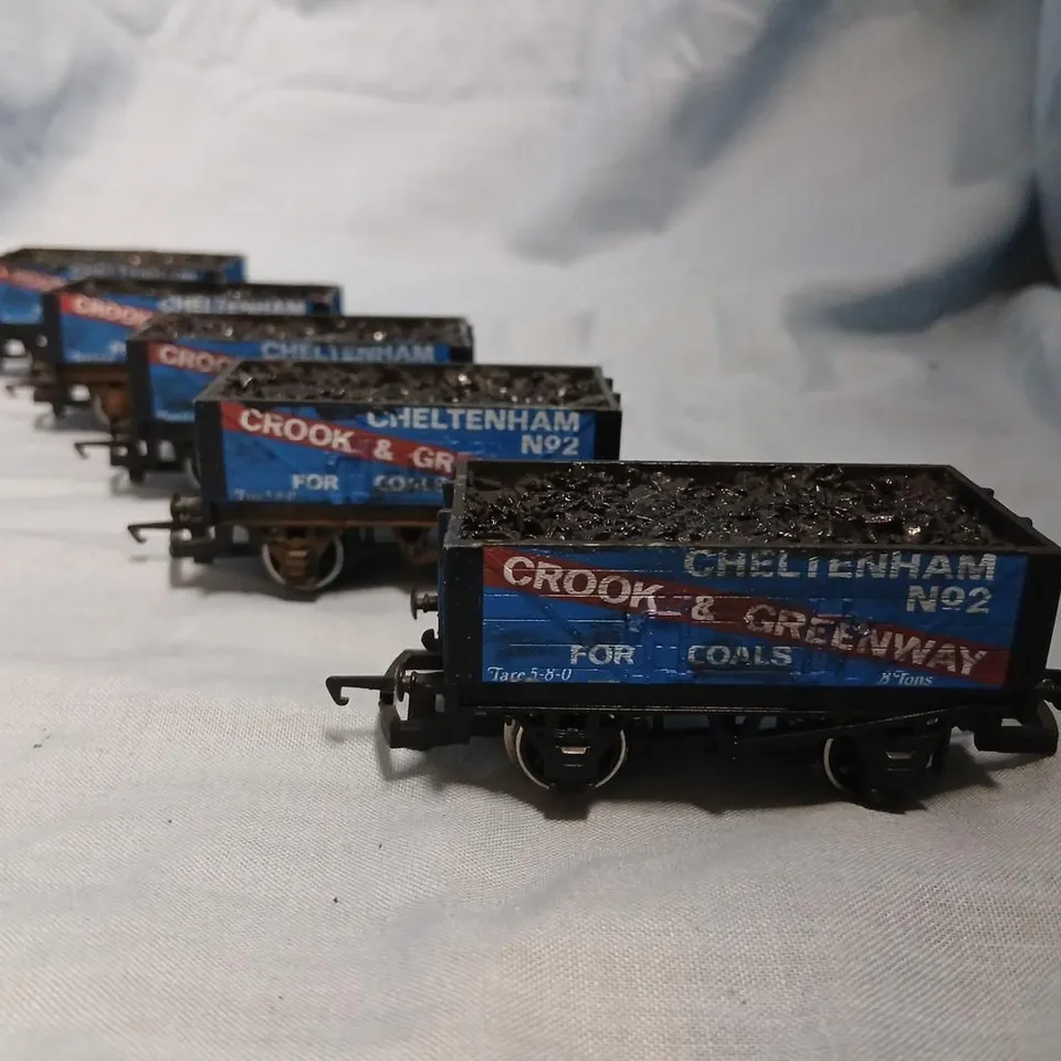 CROOK & GREENWAY MODEL RAILWAY COAL WAGONS – FOR COALS, CHELTENHAM N°2 (SET OF 5)