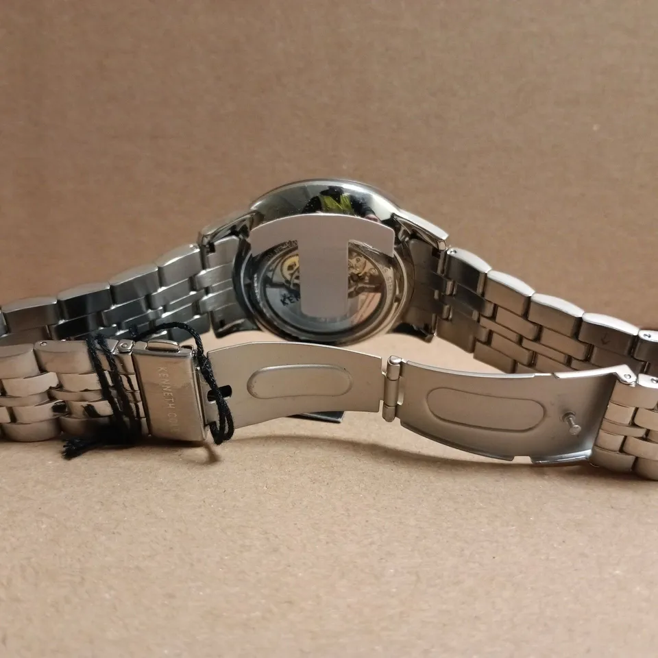 KENNETH COLE AUTOMATIC COLLECTION SKELETON DIAL STAINLESS STEEL WATCH