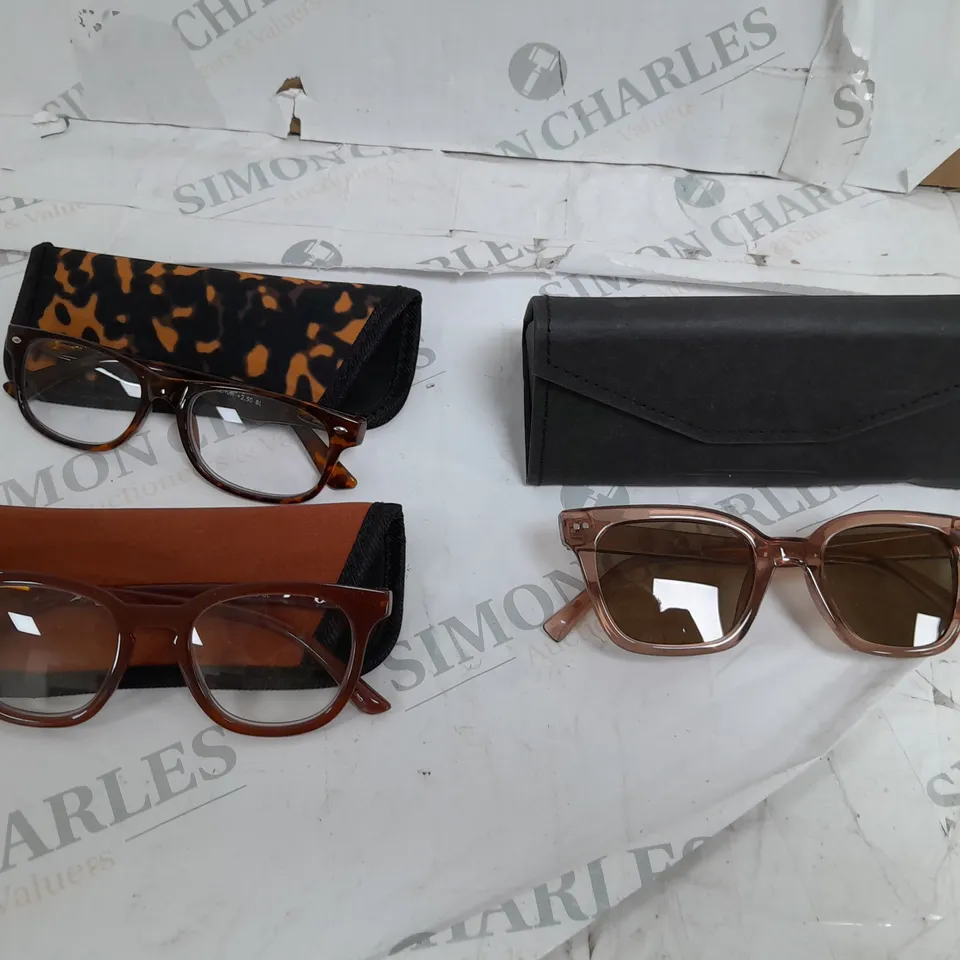 HUMMINGBIRD SUNGLASSES AND READING GLASSES IN TAN