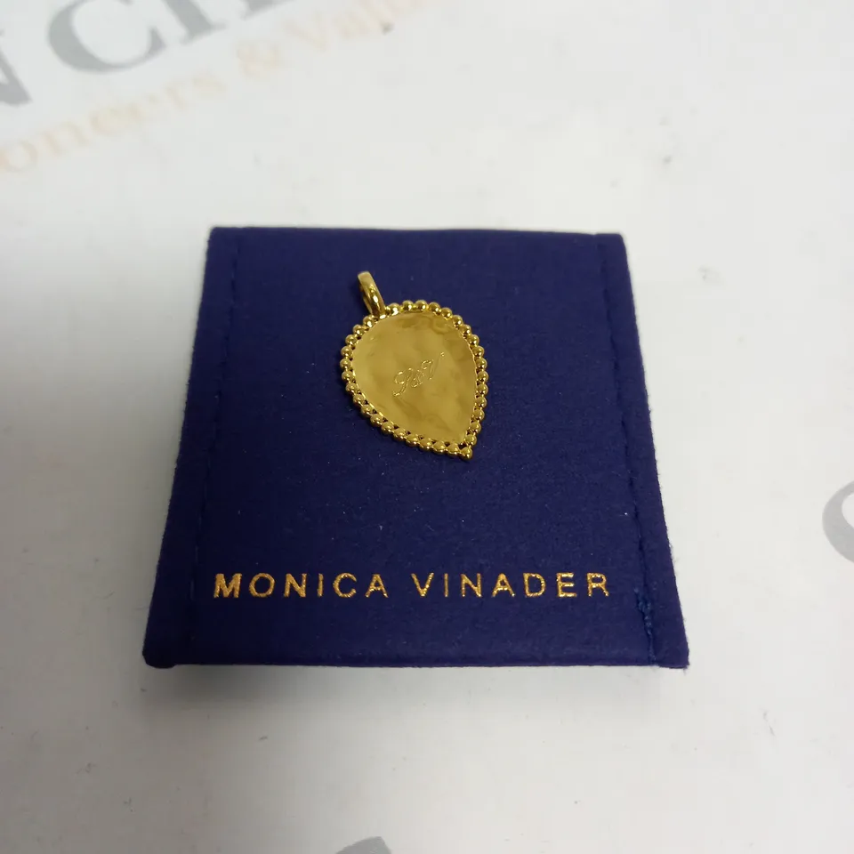 BOXED MONICA VINADER PERSONALISED LOTUS PENDANT CHARM