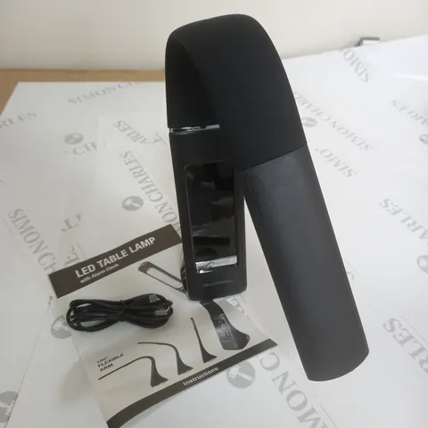 BOXED BELL & HOWELL RECHARGEABLE LED DESK LAMP WITH ALARM