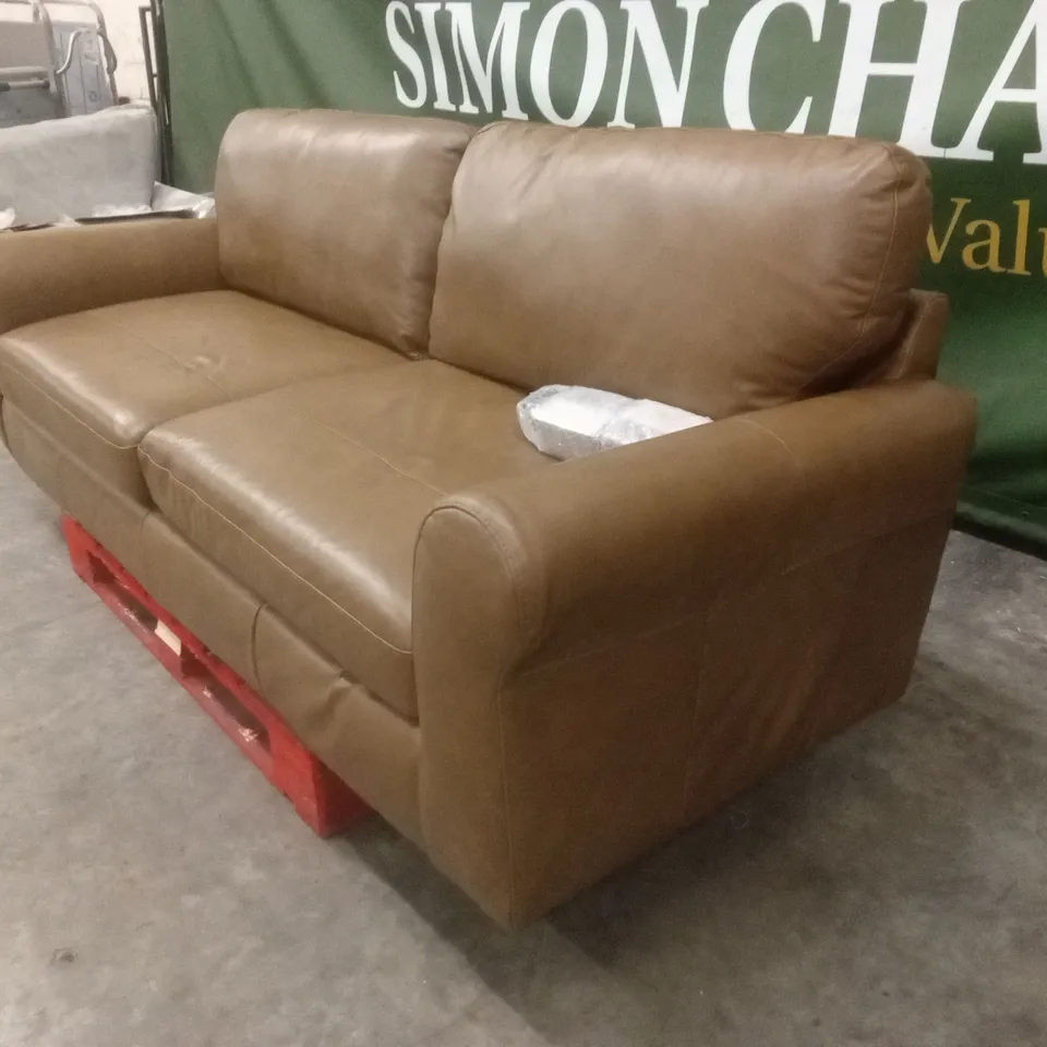 BAILEY 4 SEATER LEATHER SOFA - TAN RRP £949