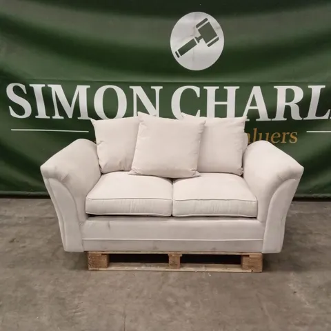 DURY FABRIC 2 SEATER SCATTER BACK SOFA - NATURAL