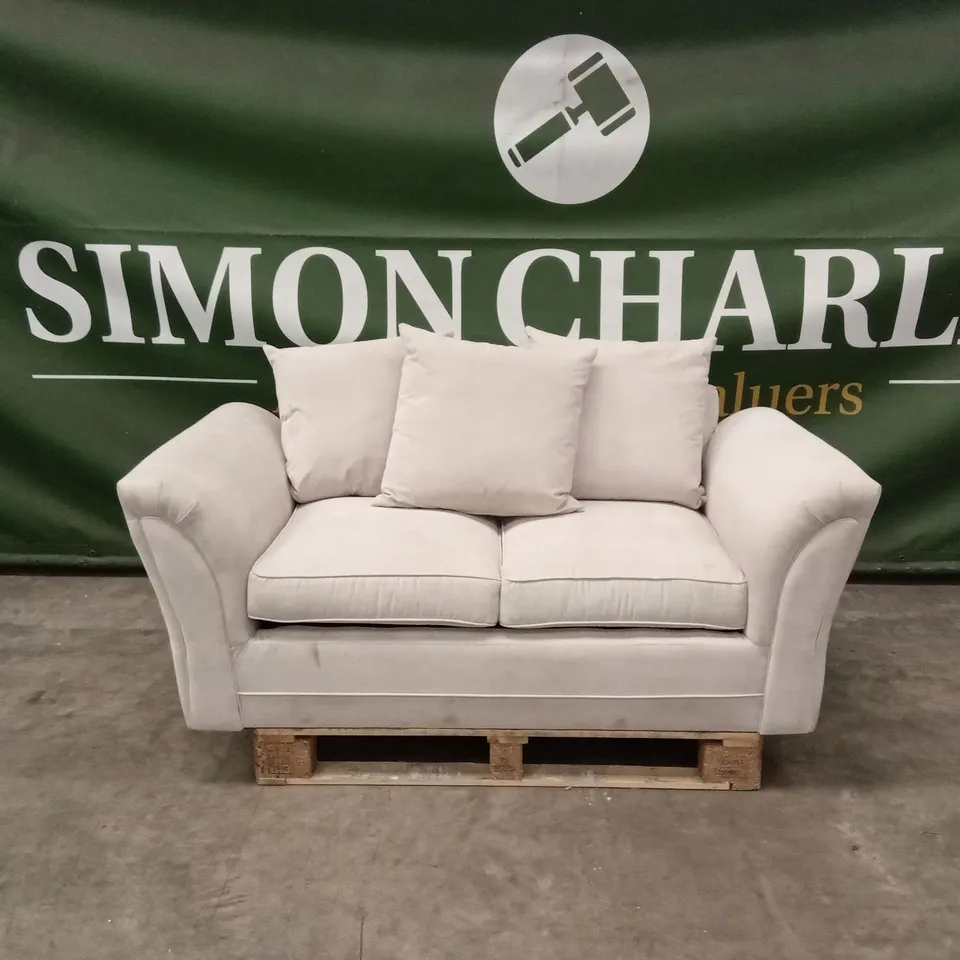 DURY FABRIC 2 SEATER SCATTER BACK SOFA - NATURAL RRP £479
