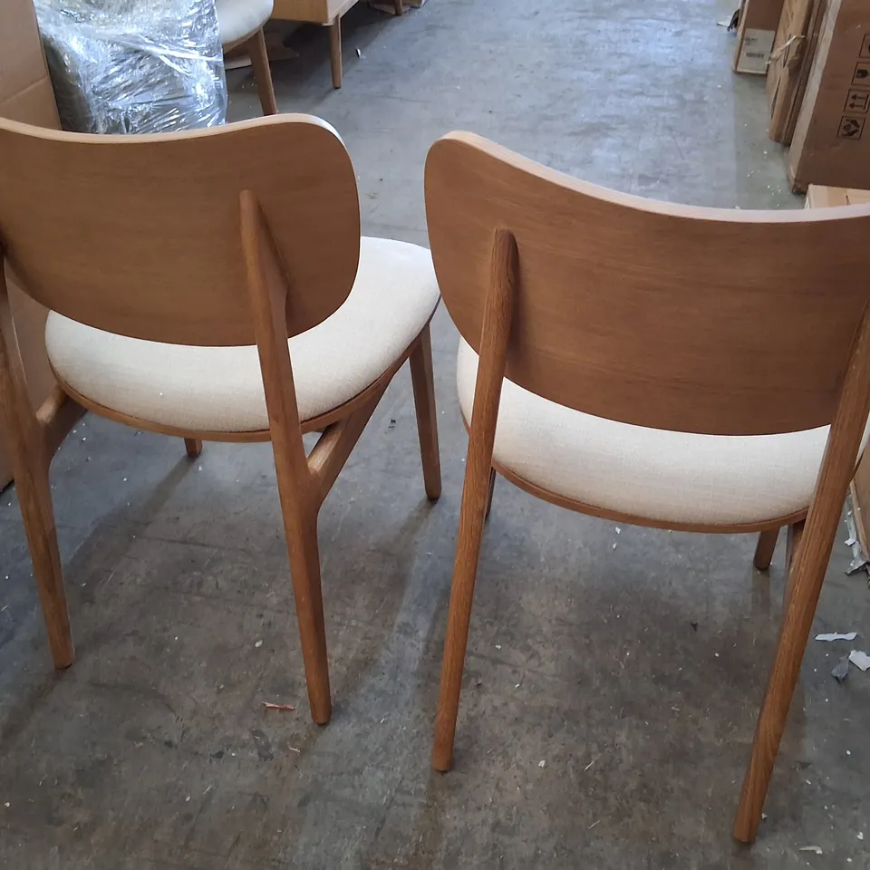 SWYFT SET OF 2 DINING CHAIR 01 - OAK/OATMEAL LINEN