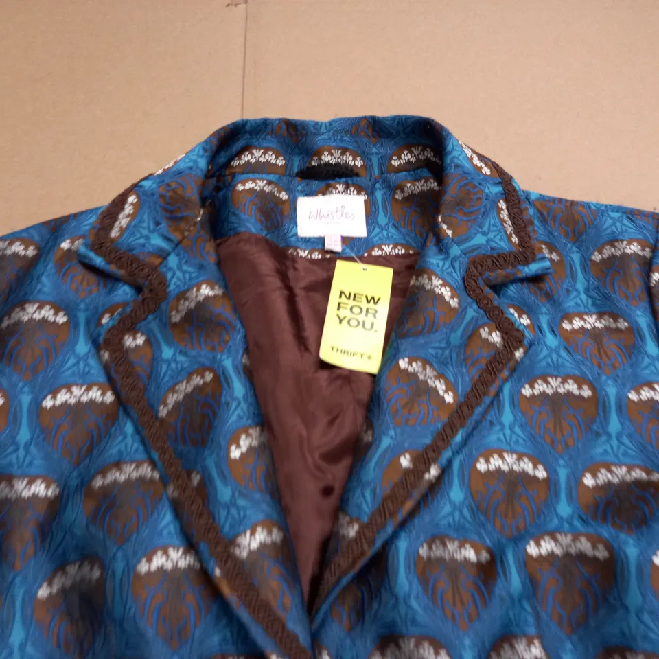 WHISTLES PATTERENED BLAZER - UK 14