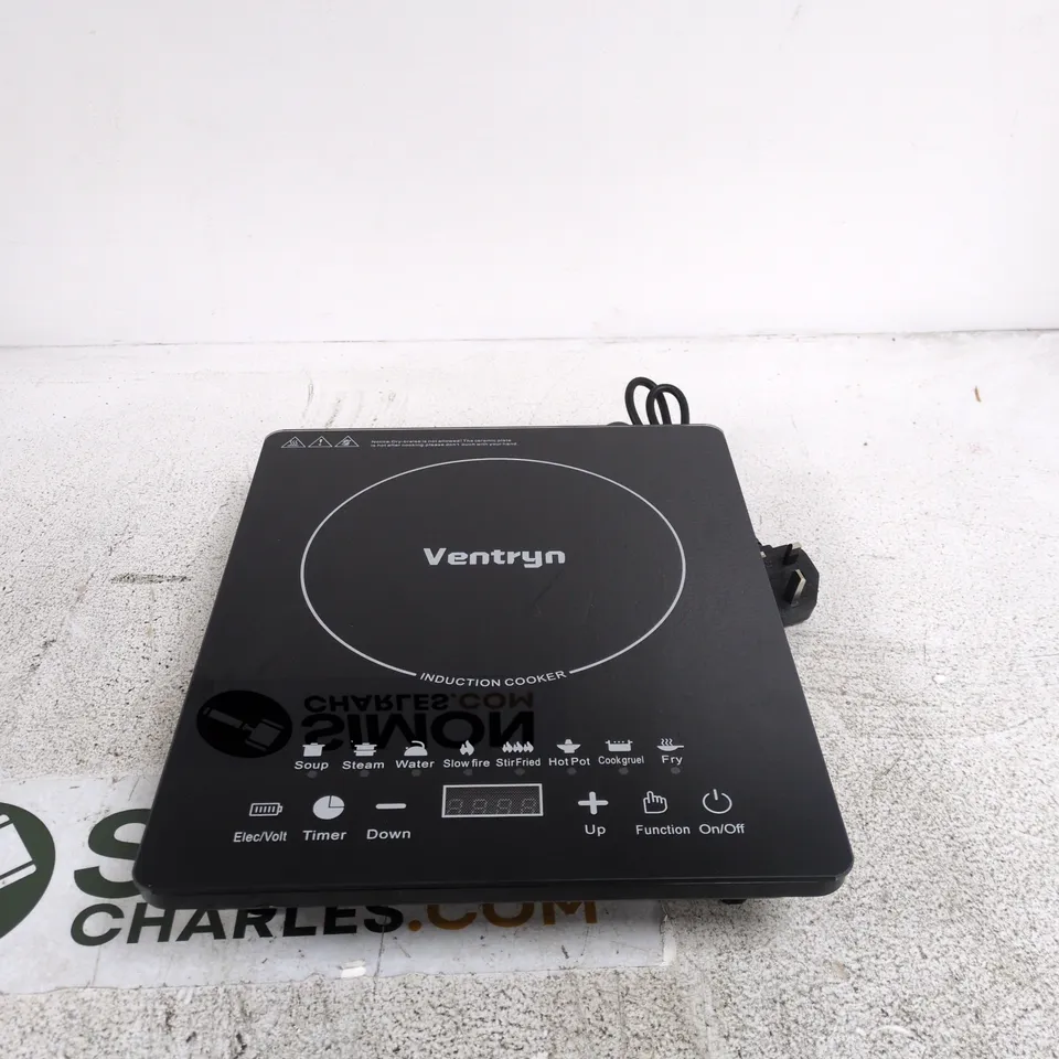 VENTRYN INDUCTION COOKER – PORTABLE BLACK GLASS BOXED