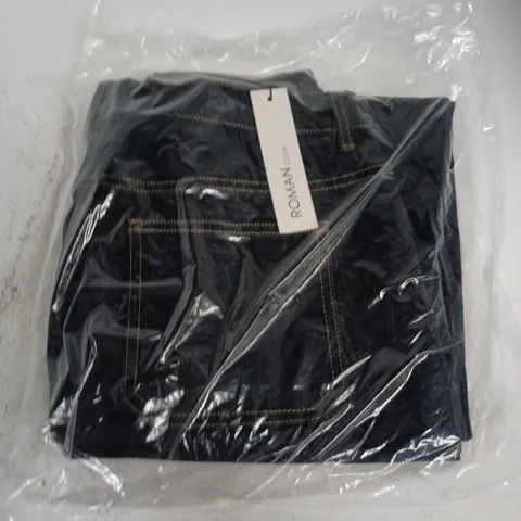 BAGGED ROMAN WIDE LEG DENIM TROUSERS IN INDIGO - S16