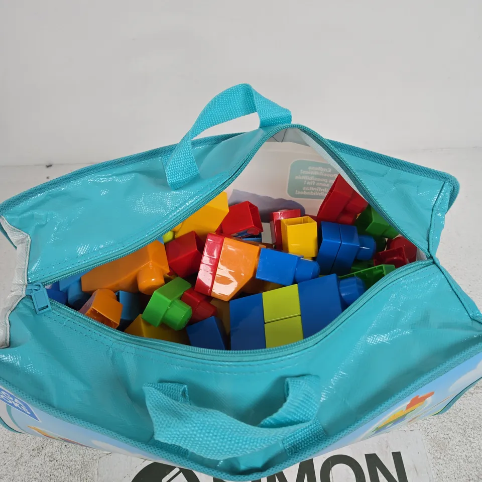 MEGA BLOKS DELUXE BUILDING BAG – 150+ BLOCKS (AGES 1–5)
