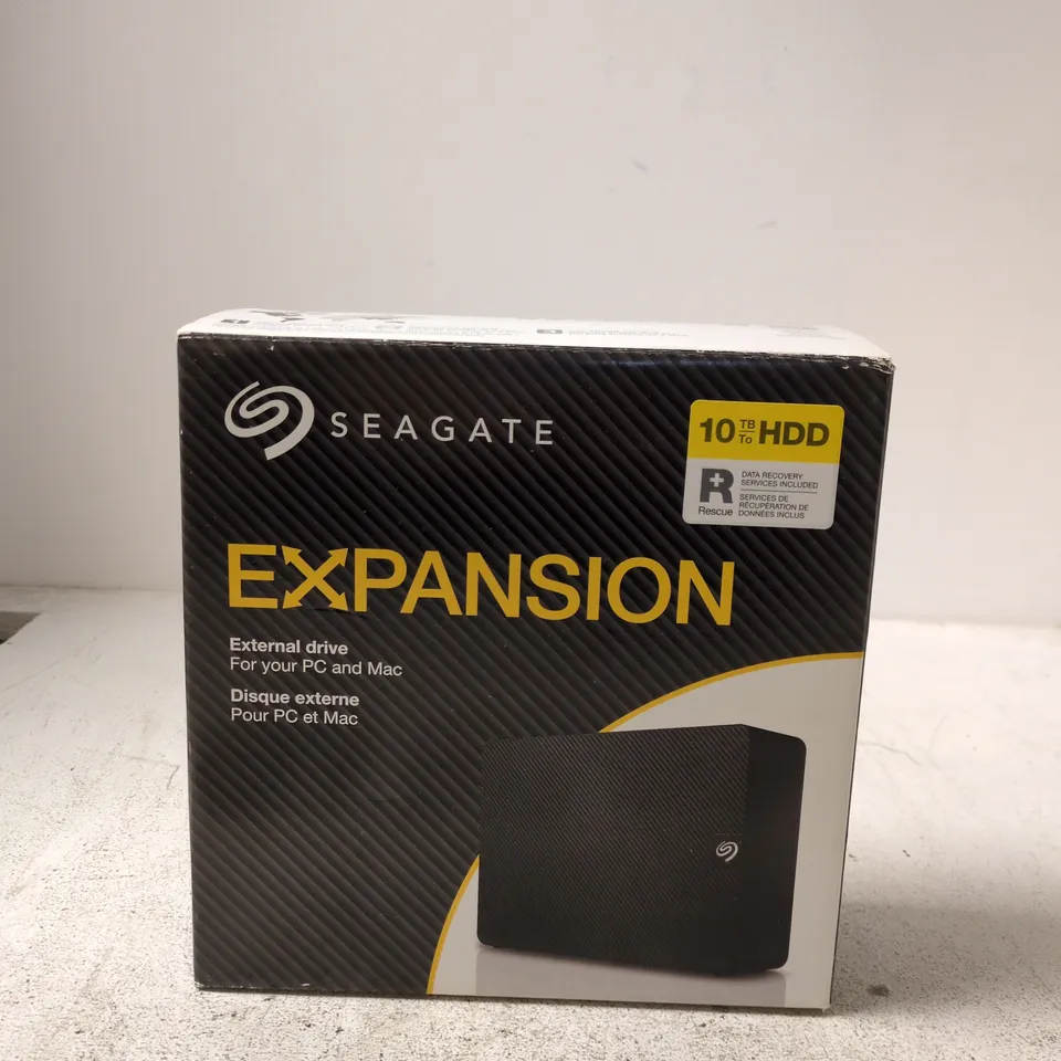 SEAGATE EXPANSION EXTERNAL HARD DRIVE 10TB – BOXED
