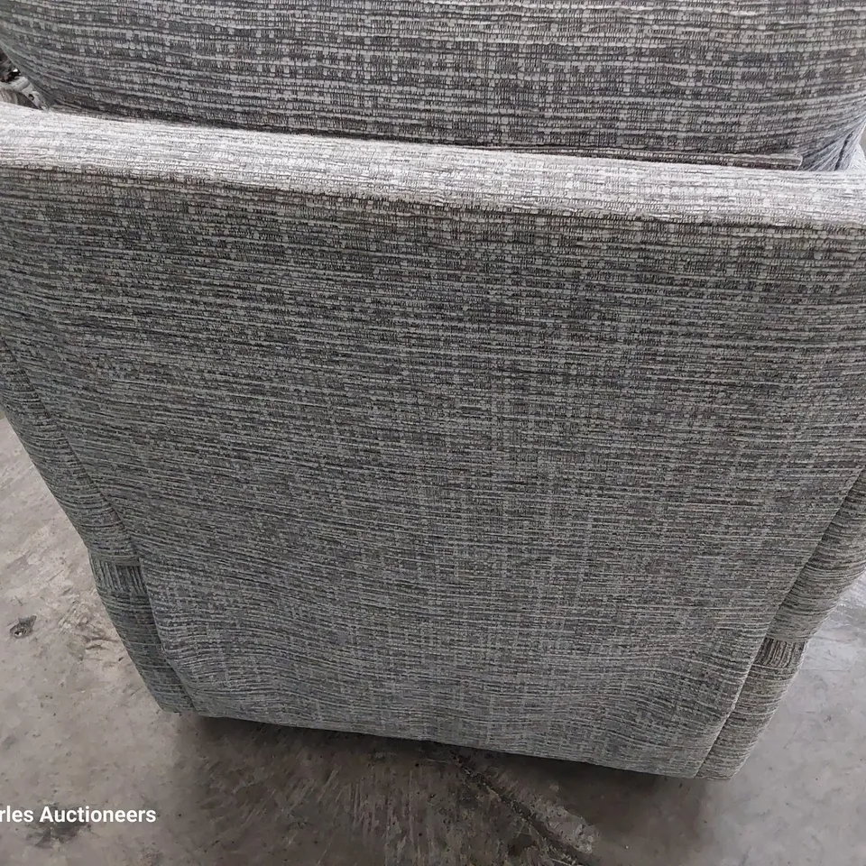 QUALITY BRITISH DESIGNER G PLAN KINGSBURY POWER RECLINING EASY CHAIR WAFFLE SMOKE FABRIC 