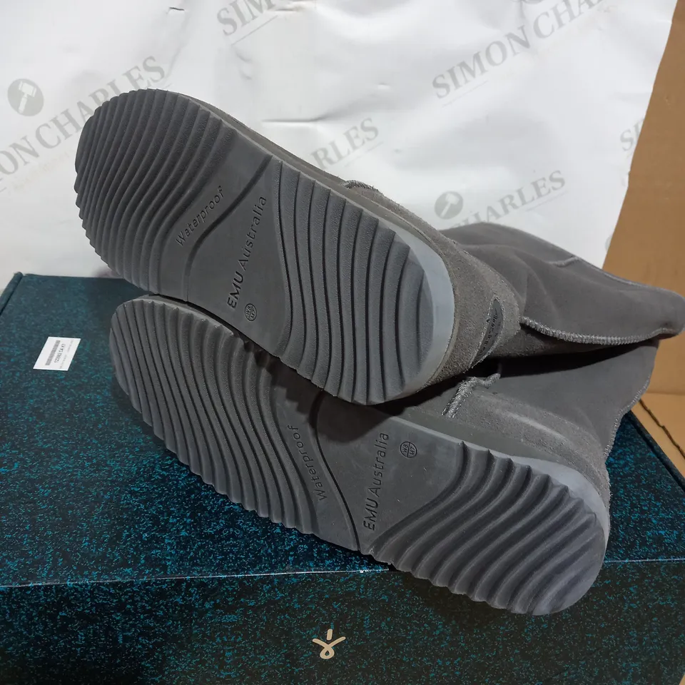 EMU AUSTRAILIA PATERSON HI RISE BOOTS, CHARCOAL - SIZE 9