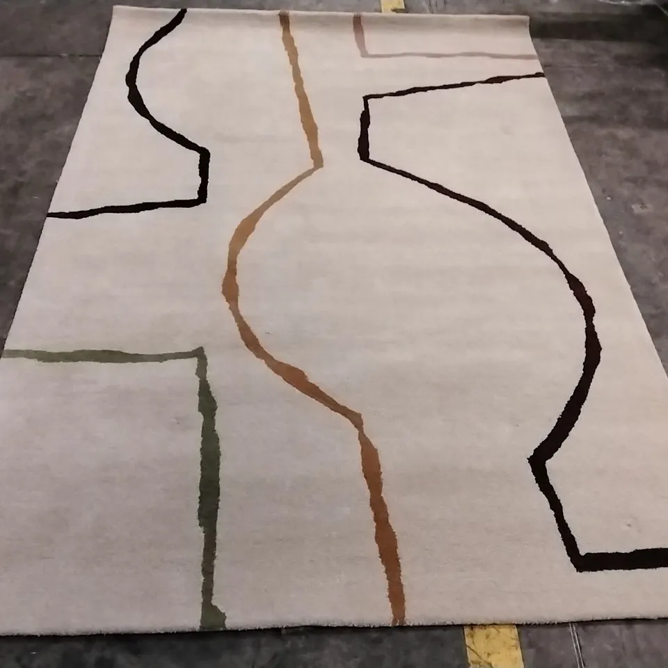 GINA GEOMETRIC WOOL HAND TUFTED AREA RUG APPROXIMATELY 230X160CM