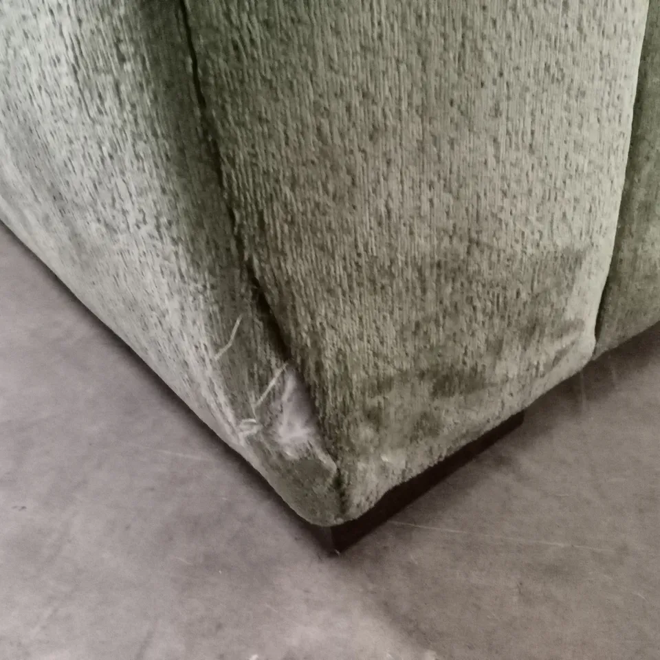 SALERNO STANDARD BACK 3 SEATER FABRIC SOFA - GREEN RRP £599