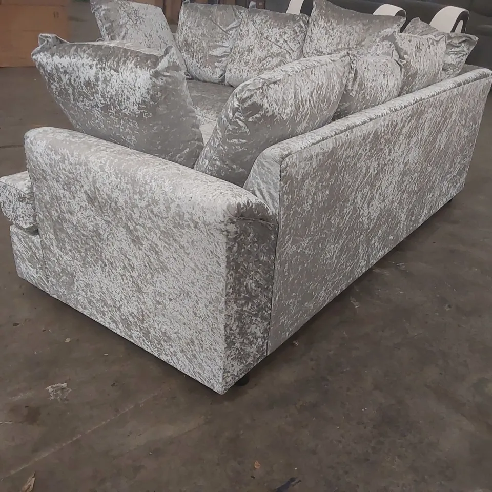 QUALITY DESIGNER TERRY 5 SEATER VELVET CORNER SECTIONAL