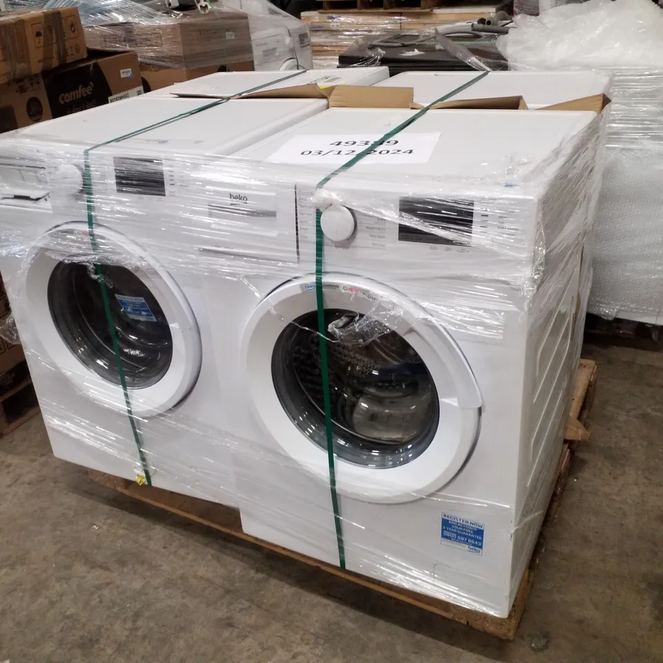 PALLET OF APPROXIMATELY 4 UNPROCESSED RAW RETURN WHITE GOODS TO INCLUDE;