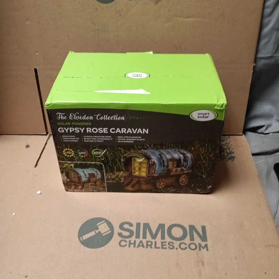 GYPSY ROSE CARAVAN – SOLAR GARDEN ORNAMENT (SMART SOLAR)