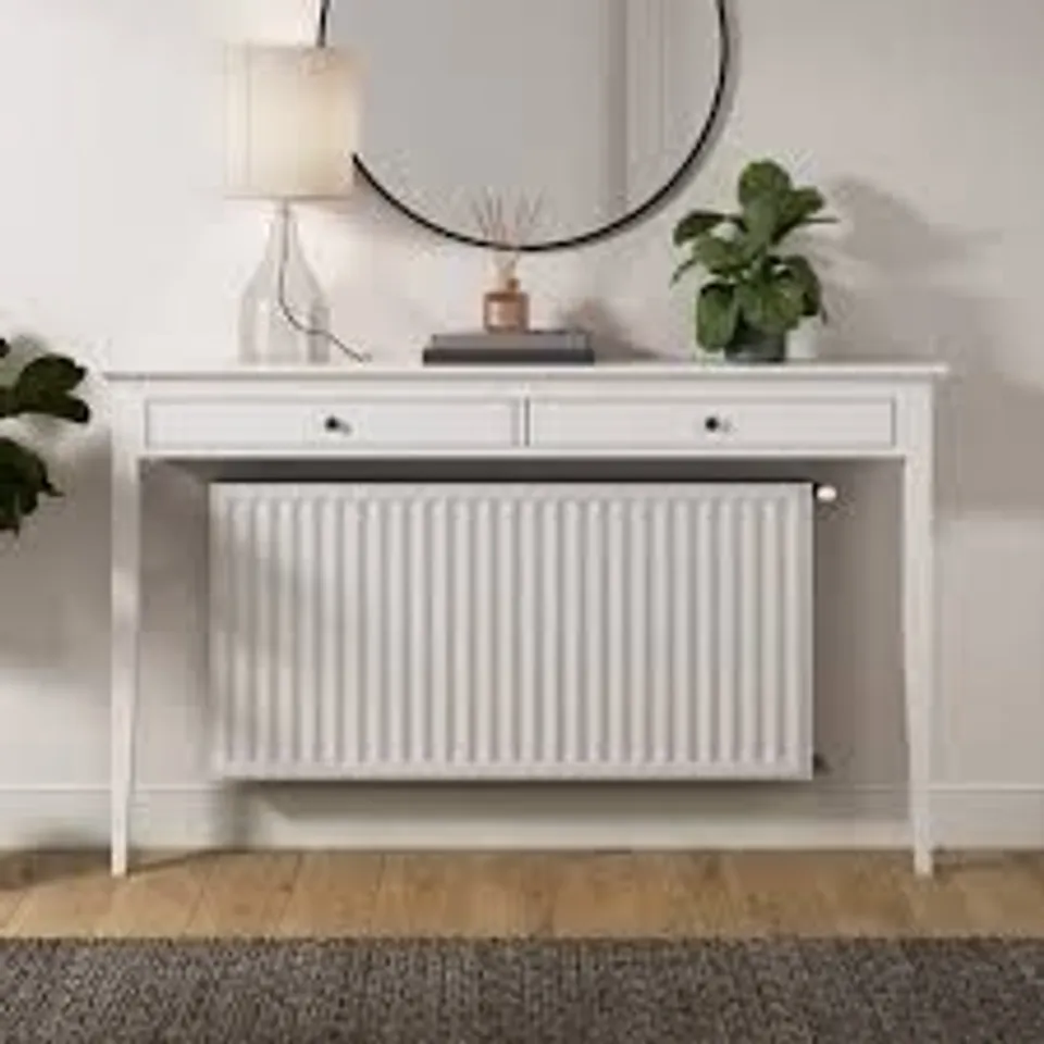 BOXED DUNELM LYNTON RADIATOR COVER CONSOLE - WHITE (1 BOX)