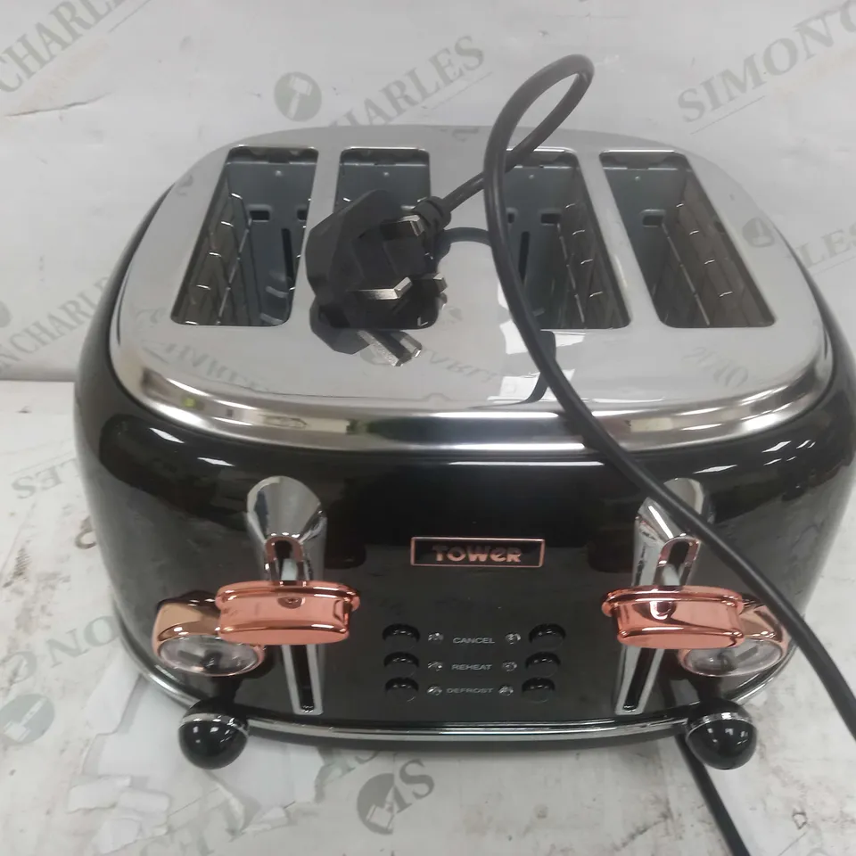 BOXED TOWER BOTTEGA ROSE GOLD EDITION 4 SLICE TOASTER