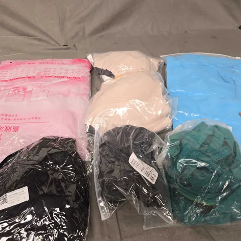 LARGE BOX OF APPROXIMATELY 20 ASSORTED CLOTHING ITEMS IN VARIOUS SIZES, STYLES AND COLOUR