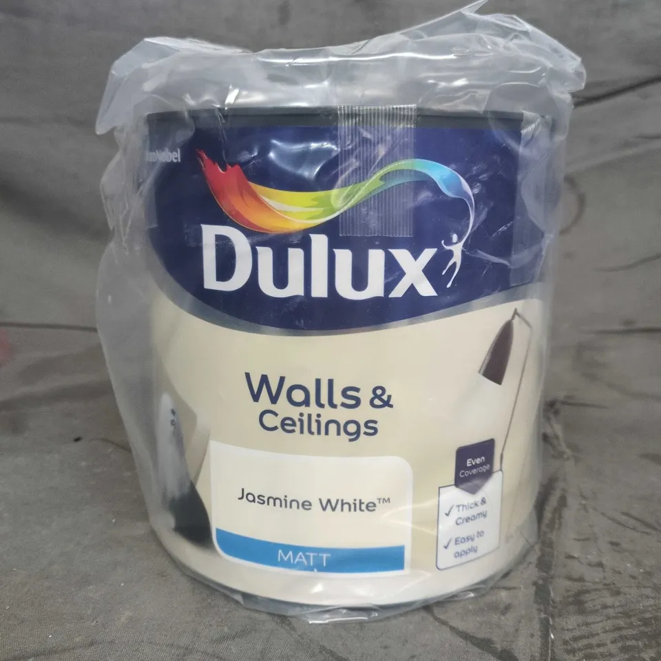 DULUX WALLS & CEILINGS JASMINE WHITE MATT EMULSION PAINT - 2.5L