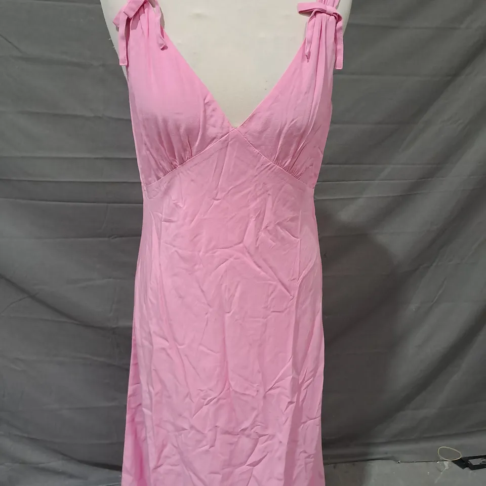NOBODY'S CHILD HAZEL MIDAXI DRESS IN PINK UK SIZE 8