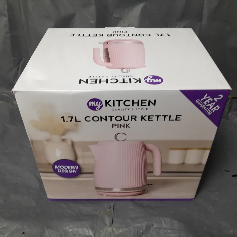 BOXED MY KITCHEN 1.7L CONTOUR KETTLE IN PINK