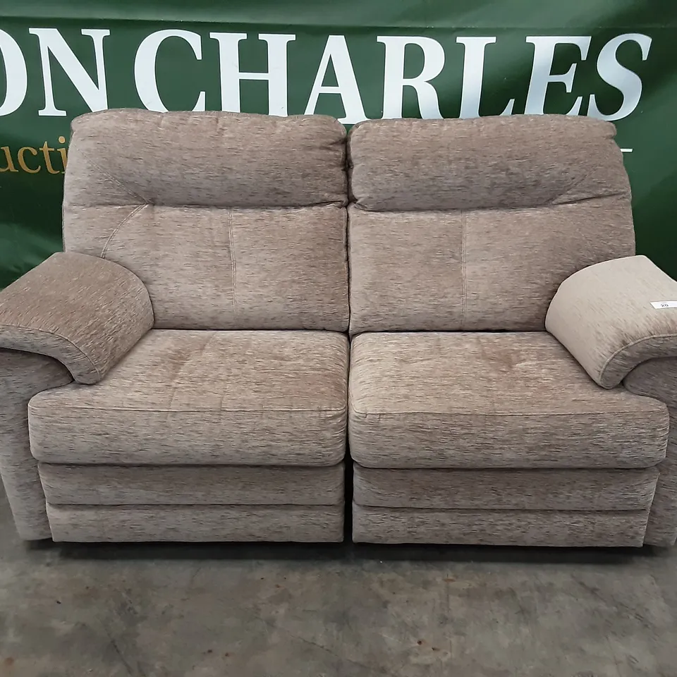 QUALITY BRITISH MANUFACTURED DESIGNER G PLAN STANTON 2 SEATER MANUAL RECLINING DOUBLE C224 DESTINY STORM 