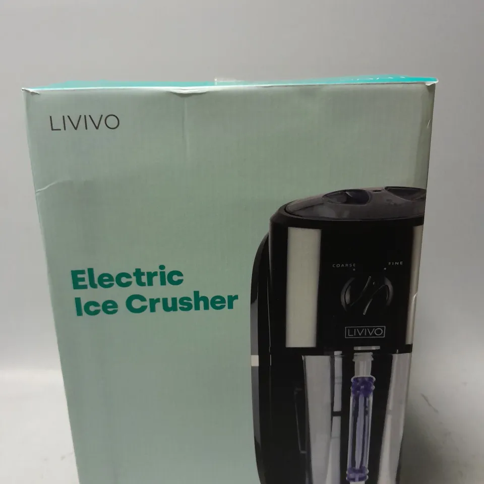 BOXED LIVIVO ELECTRIC ICE CRUSHER IN BLACK