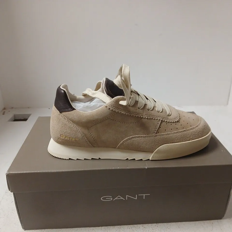 GANT BEIGE SUEDE SNEAKERS – MEN'S FOOTWEAR UK 7
