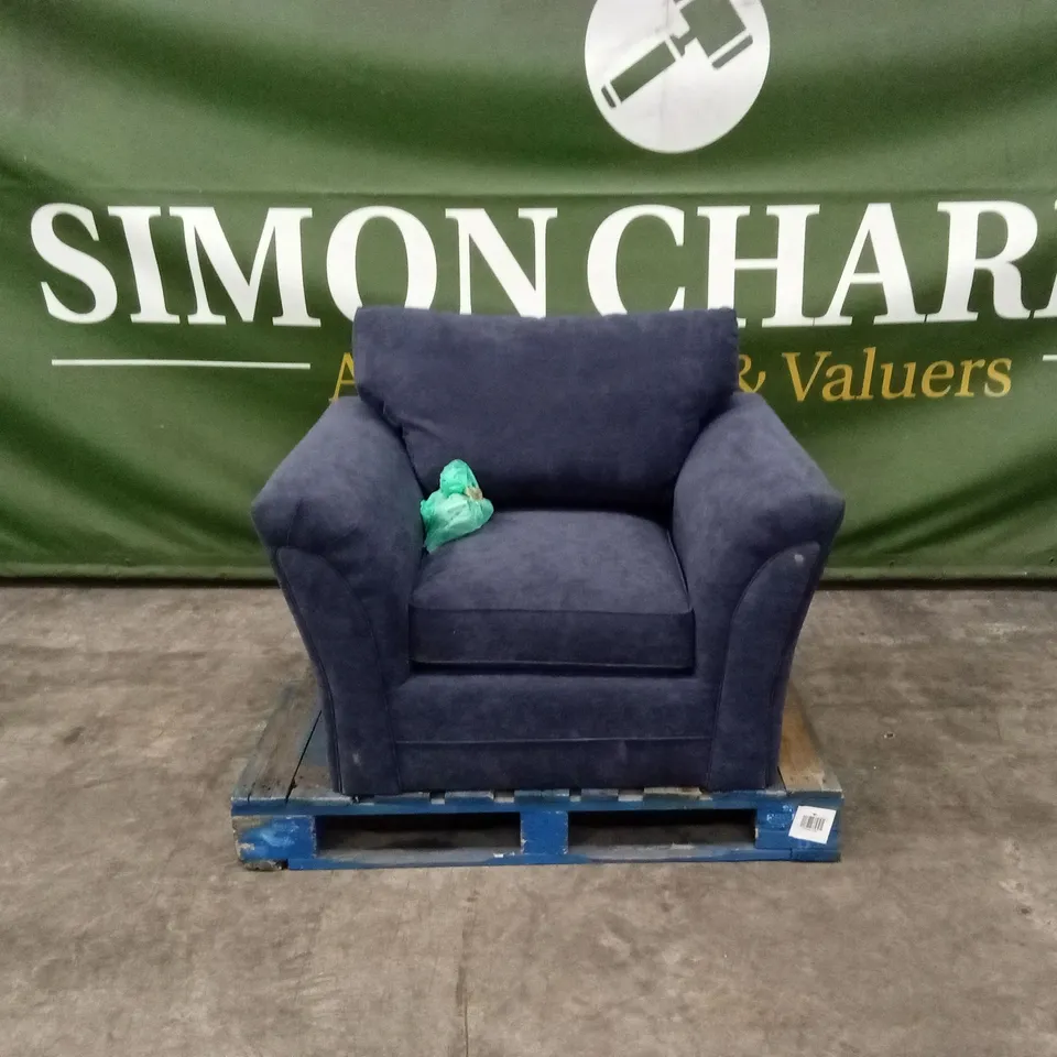 DURY FABRIC ARMCHAIR - BLUE RRP £399