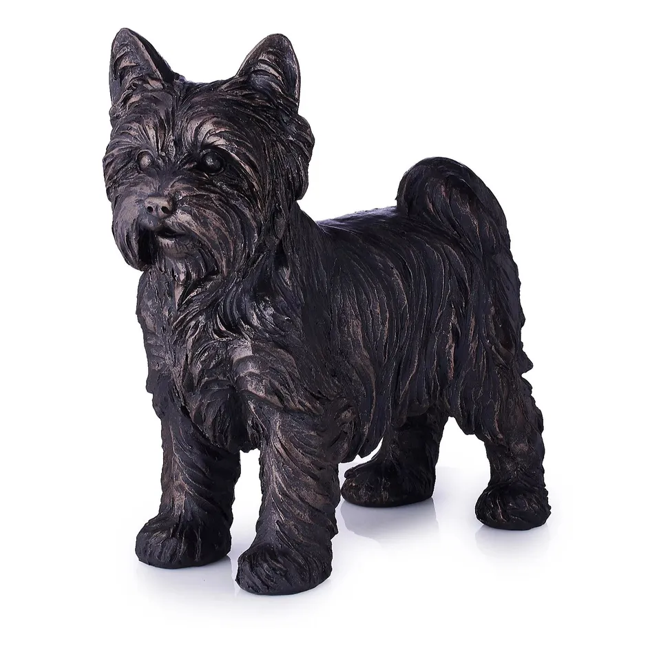 GARDEN STORIES ALFIE THE YORKSHIRE TERRIER DOG SCULPTURE 