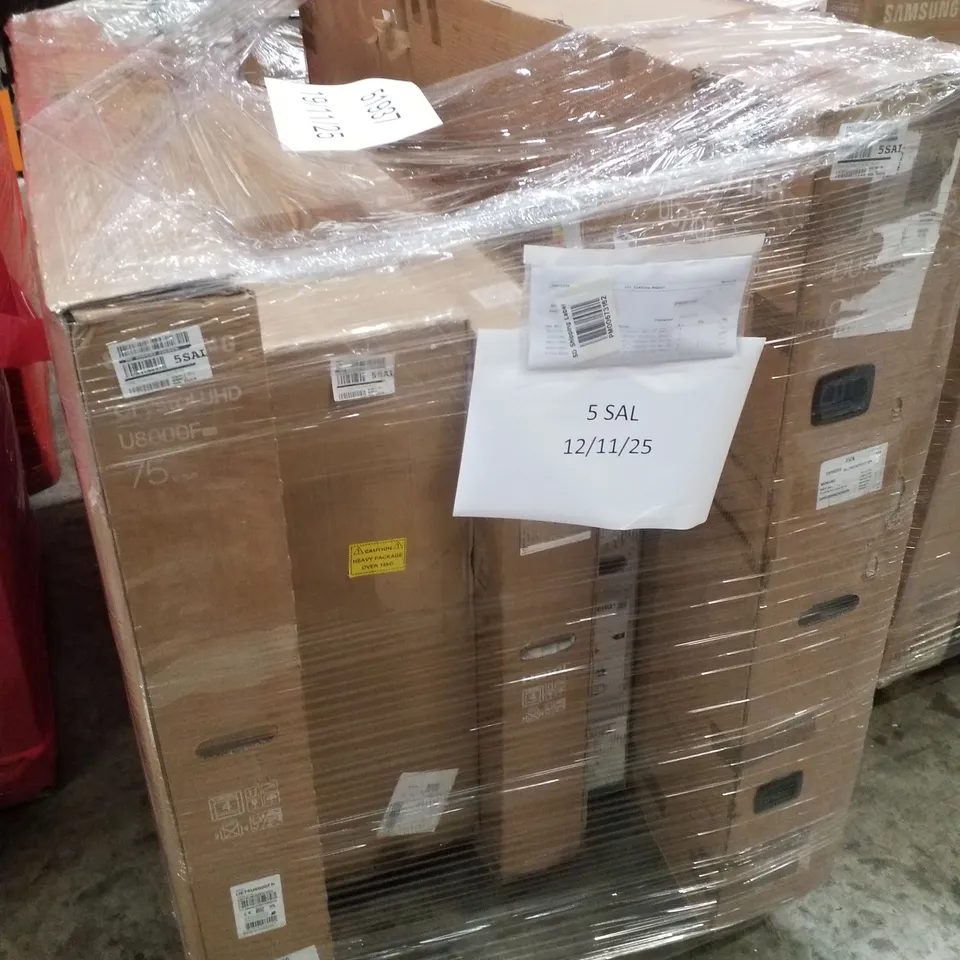 PALLET CONTAINING 5 ASSORTED DAMAGED TVS
