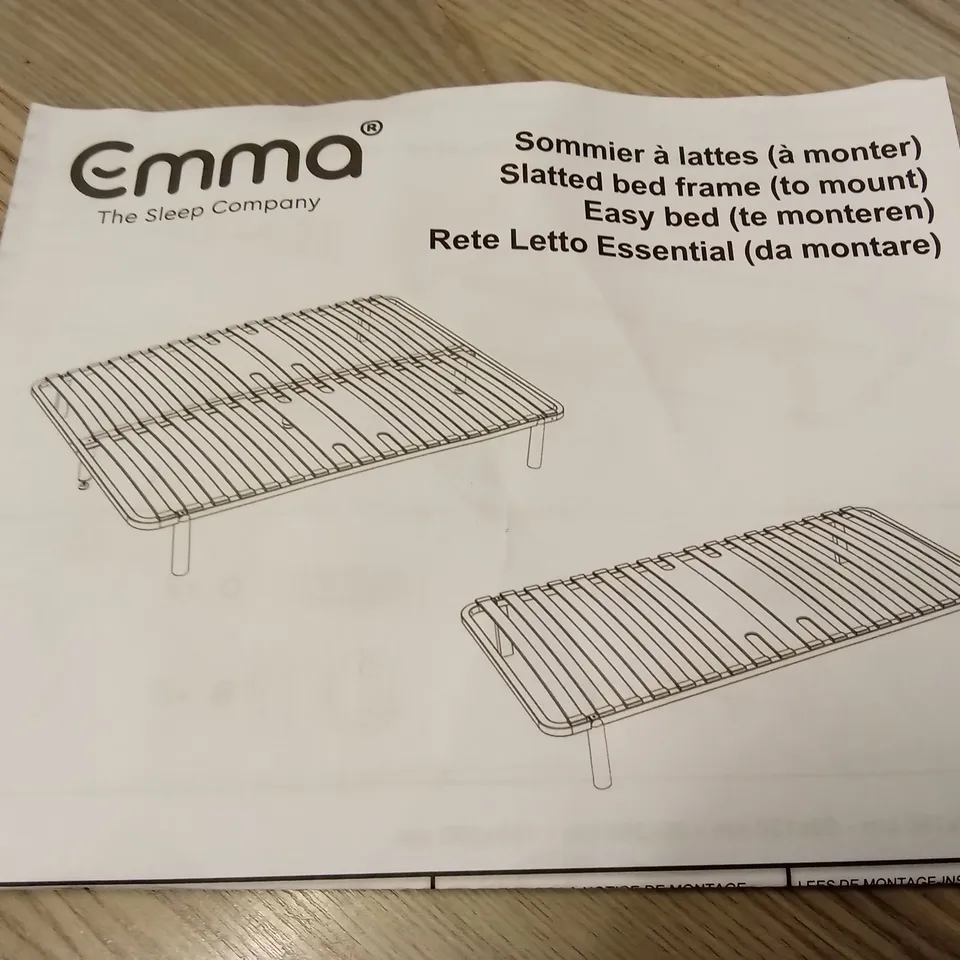 BRAND NEW BOXED EMMA SLATTED BED FRAME - 150 x 200 KING SIZE (1 BOX)