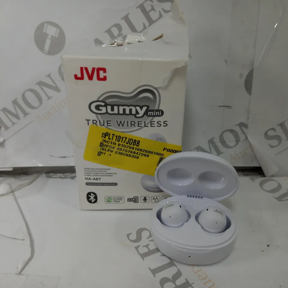 BOXED JVC TRUE WIRELESS GUMY EARBUDS - WHITE