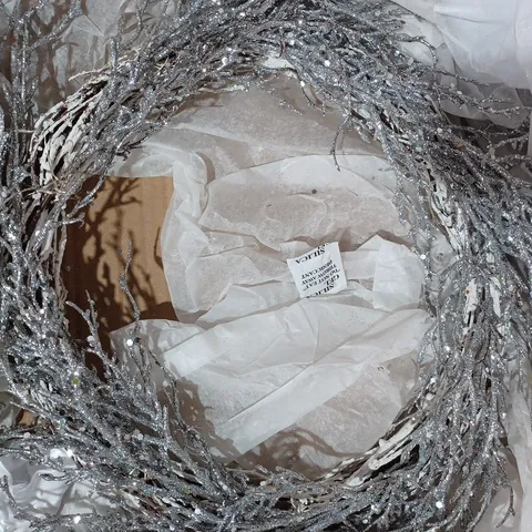 JM BY JULIEN MACDONALD PRE LIT GLITTER SEQUIN WREATH