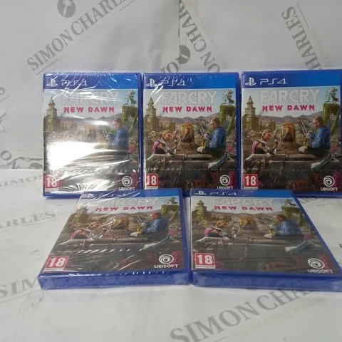 BOX OF 5 PLAYSTAION 4 FAR CRY NEW DAWN