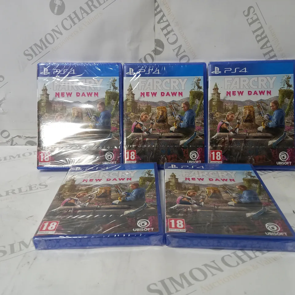 BOX OF 5 PLAYSTAION 4 FAR CRY NEW DAWN 