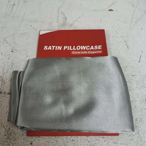 SATIN SINGLE PILLOW CASE IN SILVER