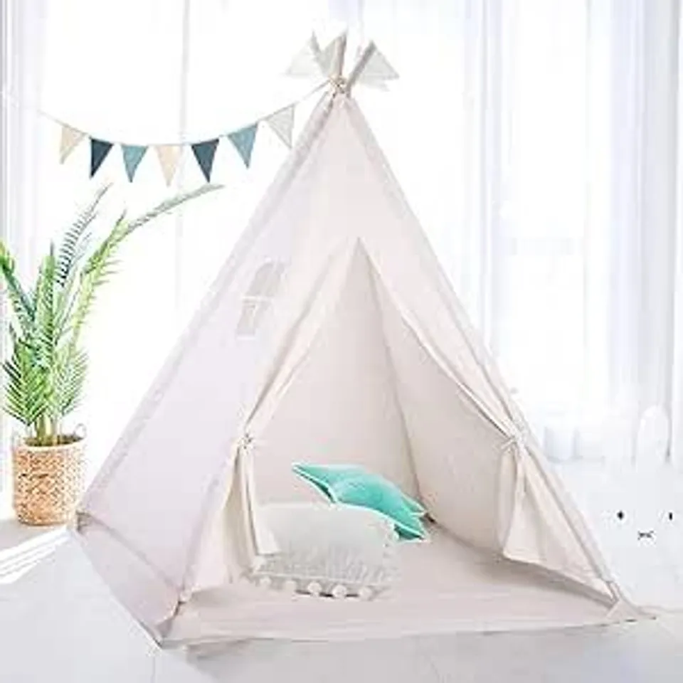BOXED WISFOR KIDS TEEPEE  TRIANGULAR TENT FOR CHILDREN INDIAN WIGWAM PLAY TENT BLACK AND WHITE