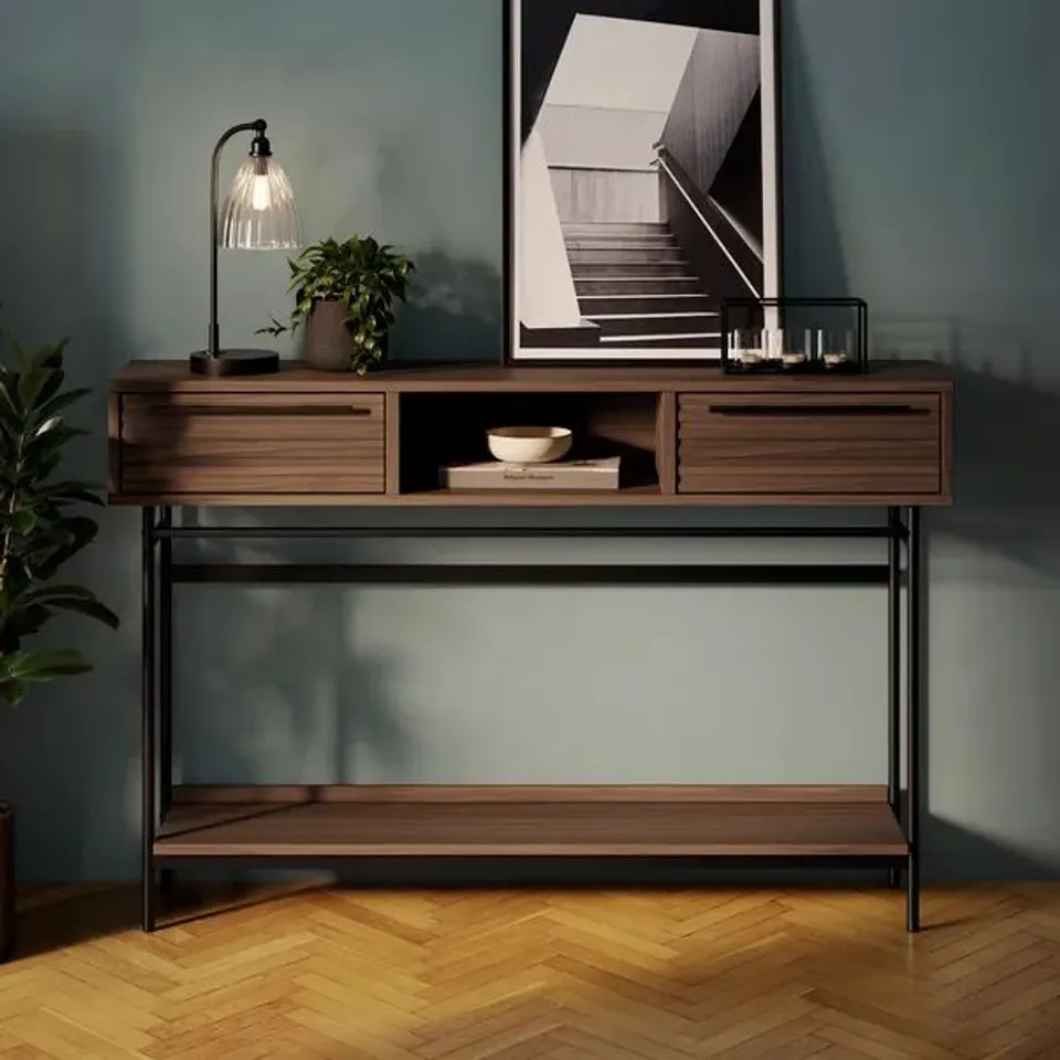 BOXED BRYANT CONSOLE TABLE - WALNUT (1 BOX)